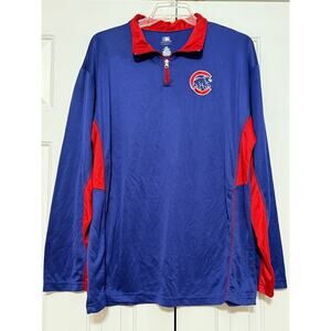 MLB Chicago Cubs 1/4 Zip Pullover, Men's Size XLT